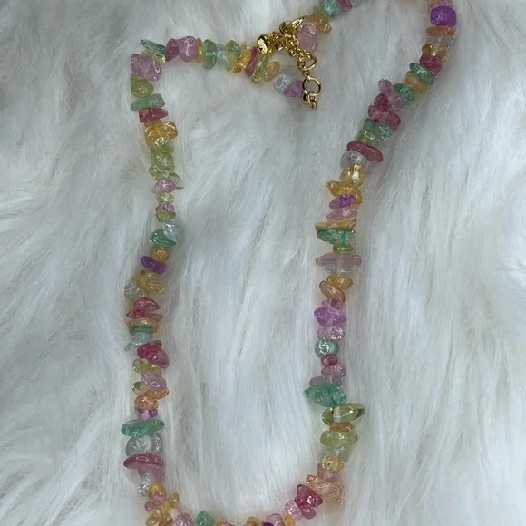 Brand New J. Crew Genuine Rainbow Gemstone Tourmaline Necklace - Picture 3 of 5